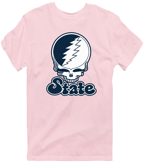 Utah Stealie Premium Unisex T-Shirt — Design: Utah State University — Light Pink