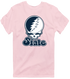 Utah Stealie Premium Unisex T-Shirt — Design: Utah State University — Light Pink