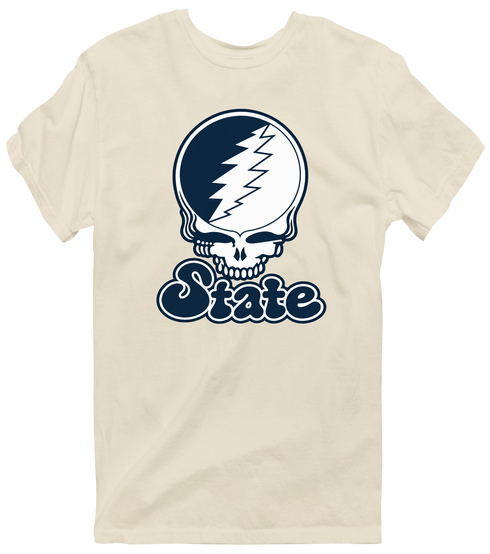 Utah Stealie Premium Unisex T-Shirt — Design: Utah State University — Sand