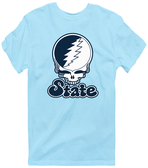 Utah Stealie Premium Unisex T-Shirt — Design: Utah State University — Light Blue