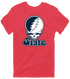 Utah Stealie Premium Unisex T-Shirt — Design: Utah State University — Heather Red