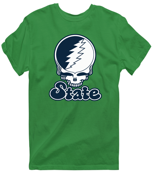 Utah Stealie Premium Unisex T-Shirt — Design: Utah State University — Irish Green