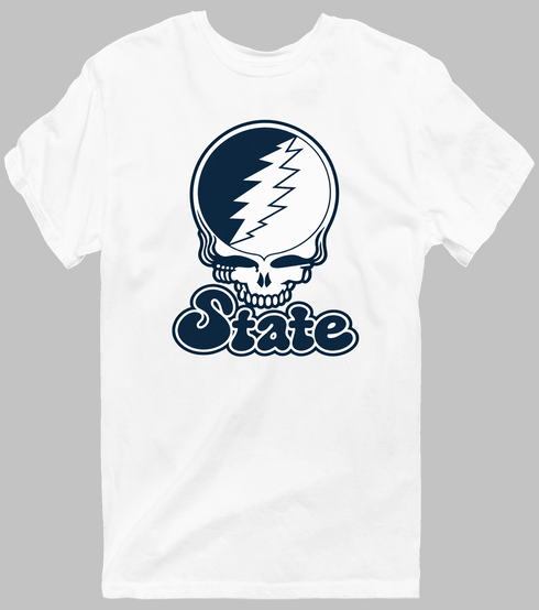 Utah Stealie Premium Unisex T-Shirt — Design: Utah State University — White