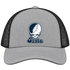 Utah Stealie Premium Unisex Trucker Cap — Design: Utah State University — Heather Grey/Black