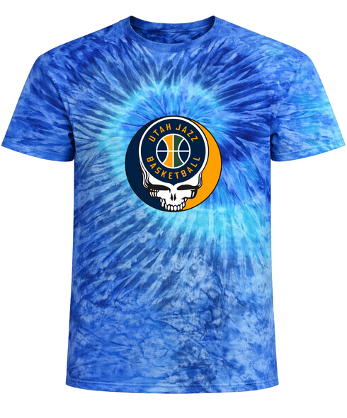 Utah Jazz Stealie Tie-Dye T-Shirt