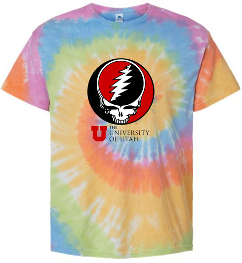 University of Utah Stealie Tie-Dye T-Shirt