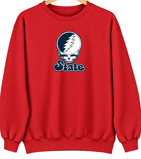 Utah Stealie Premium Unisex Crewneck — Design: Utah State University — Red
