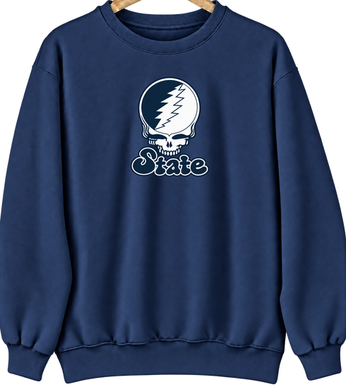 Utah Stealie Premium Unisex Crewneck — Design: Utah State University — Navy