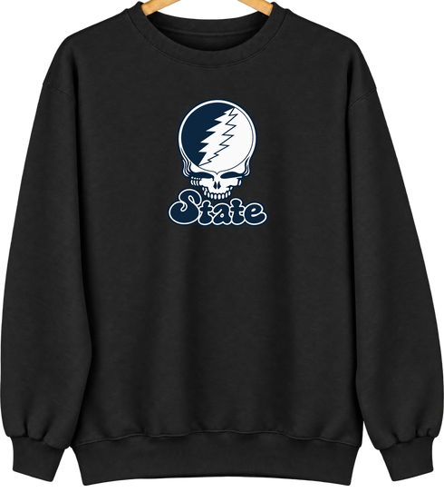 Utah Stealie Premium Unisex Crewneck — Design: Utah State University — Black