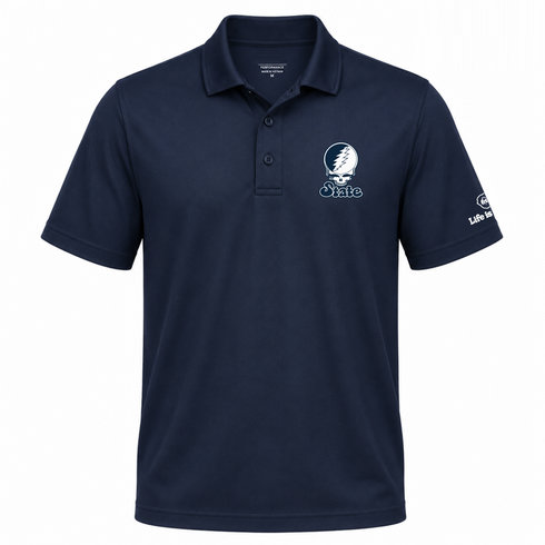 Utah Stealie Premium Unisex Polo — Design: Utah State University — Navy