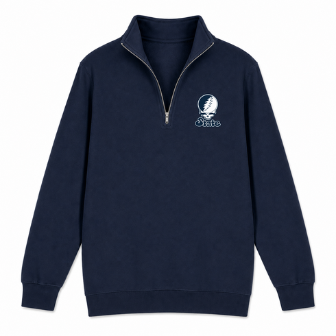 Utah Stealie Premium Unisex Quarter-Zip — Design: Utah State University — Navy