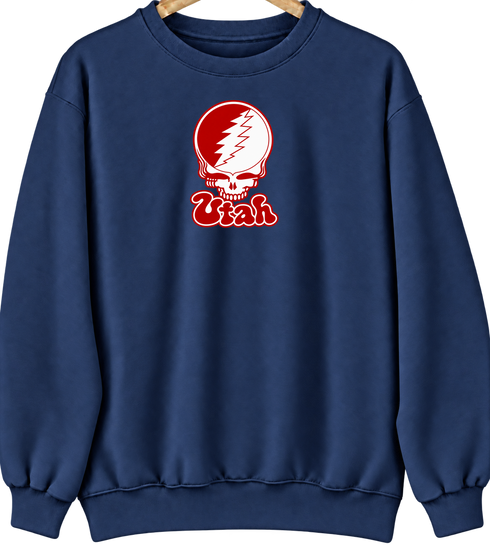 Utah Stealie Premium Unisex Crewneck — Design: Utah University of — Navy
