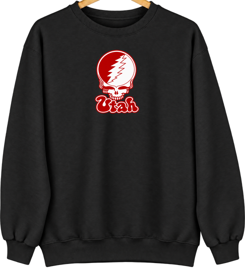 Utah Stealie Premium Unisex Crewneck — Design: Utah University of — Black