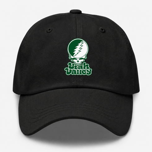 Utah Valley Stealie Premium Unisex Dad Hat — Design: Utah Valley University — Black