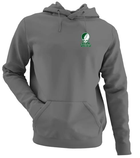 Utah Valley Stealie Premium Unisex Hoodie — Design: Utah Valley University — Charcoal