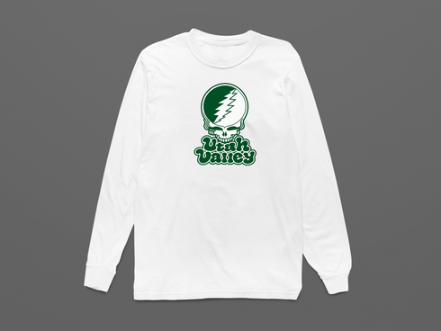 Utah Valley Stealie Premium Unisex Long-Sleeve — Design: Utah Valley University — White