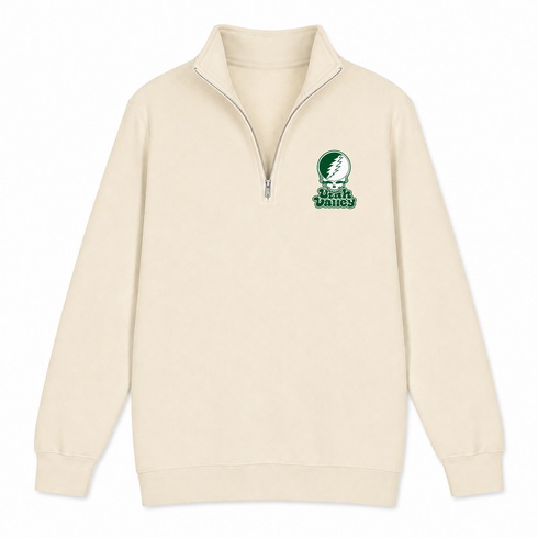Utah Valley Stealie Premium Unisex Quarter-Zip — Design: Utah Valley University — Sand