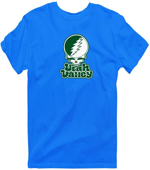 Utah Valley Stealie Premium Unisex T-Shirt — Design: Utah Valley University — Royal