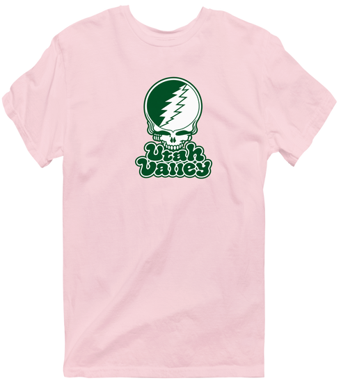 Utah Valley Stealie Premium Unisex T-Shirt — Design: Utah Valley University — Light Pink