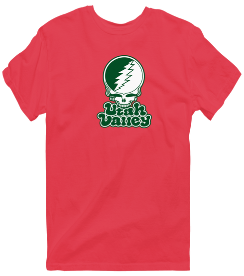 Utah Valley Stealie Premium Unisex T-Shirt — Design: Utah Valley University — Heather Red