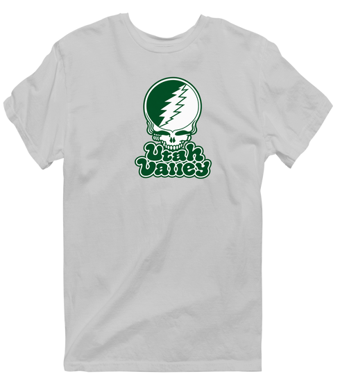 Utah Valley Stealie Premium Unisex T-Shirt — Design: Utah Valley University — Sport Grey
