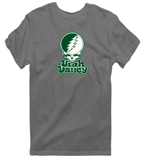 Utah Valley Stealie Premium Unisex T-Shirt — Design: Utah Valley University — Charcoal