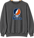 Utica Stealie Premium Unisex Crewneck — Design: Utica College — Dark Heather