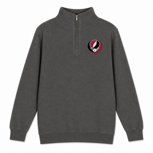 University of Alabama - Premium Grateful Dead Quarter-Zip Pullover - Charcoal - 5