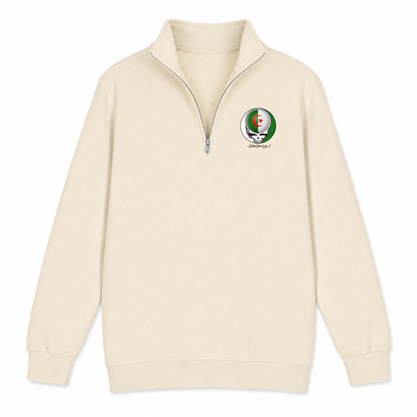 Algeria FIFA World Cup - Premium Grateful Dead Quarter-Zip Pullover - Sand - 1