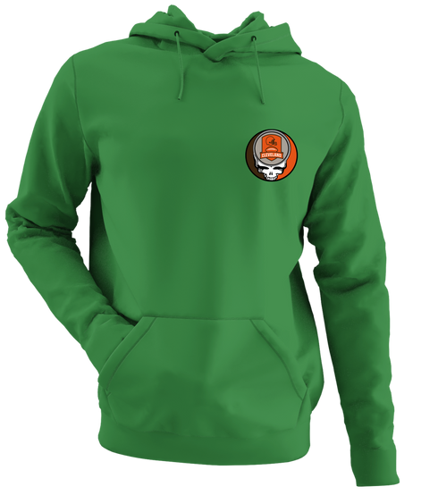 Cleveland Football - Premium Grateful Dead Left Chest Hoodie - Irish Green - 6
