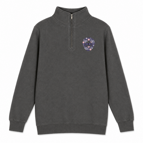 Yankees Jerry Life is dead.® - Premium Grateful Dead Quarter-Zip Pullover - Charcoal - 5