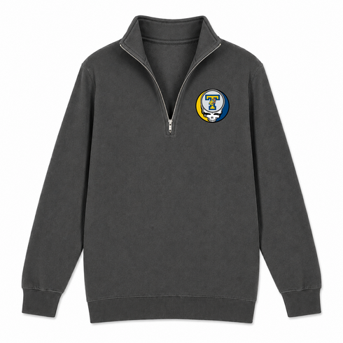 Trinity - Premium Grateful Dead Quarter-Zip Pullover - Charcoal - 5