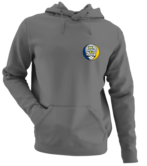 Marquette University - Premium Grateful Dead Left Chest Hoodie - Charcoal - 8