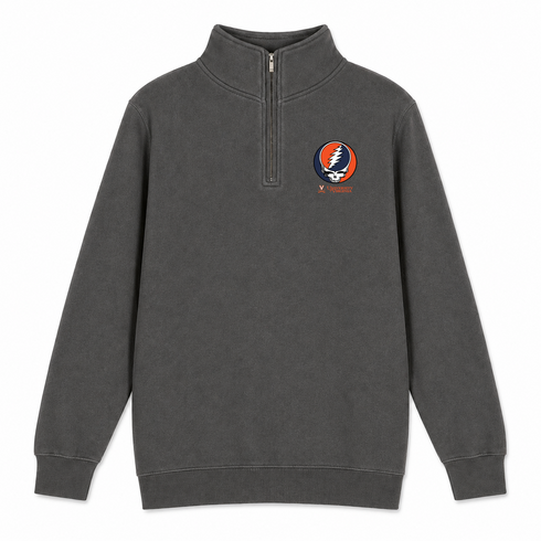 University of Virginia - Premium Grateful Dead Quarter-Zip Pullover - Charcoal - 5