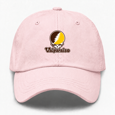 Valparaiso Stealie Premium Unisex Dad Hat — Design: Valparaiso University — Pink