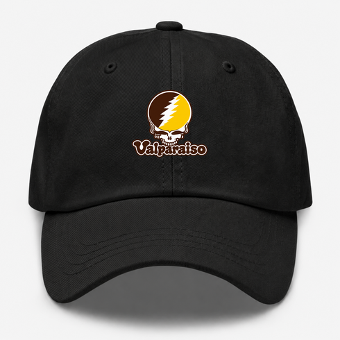 Valparaiso Stealie Premium Unisex Dad Hat — Design: Valparaiso University — Black
