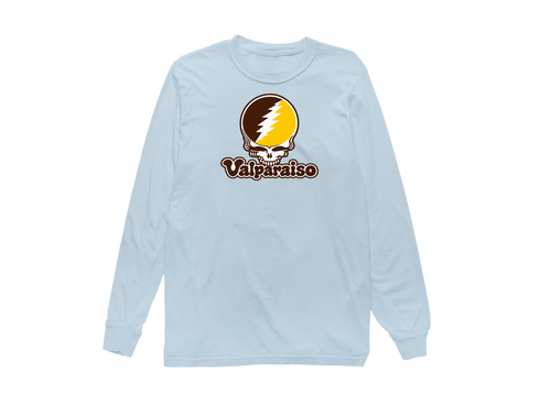 Valparaiso Stealie Premium Unisex Long-Sleeve — Design: Valparaiso University — Chambray