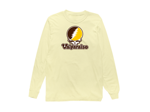 Valparaiso Stealie Premium Unisex Long-Sleeve — Design: Valparaiso University — Butter