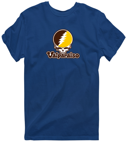 Valparaiso Stealie Premium Unisex T-Shirt — Design: Valparaiso University — Navy