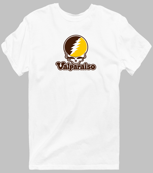 Valparaiso Stealie Premium Unisex T-Shirt — Design: Valparaiso University — White