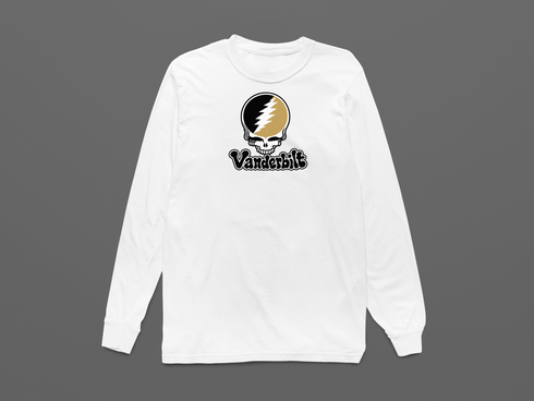 Vanderbilt Stealie Premium Unisex Long-Sleeve — Design: Vanderbilt University — White