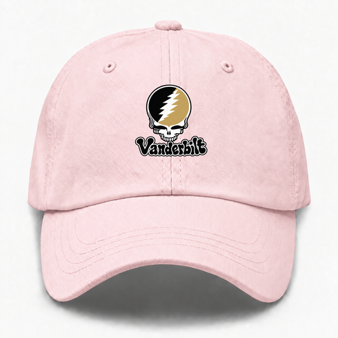 Vanderbilt Stealie Premium Unisex Dad Hat — Design: Vanderbilt University — Pink