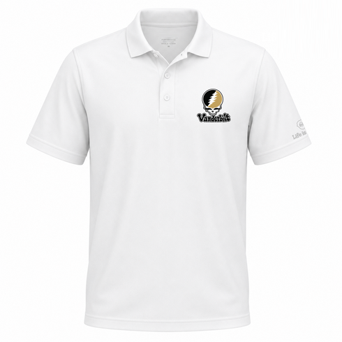 Vanderbilt Stealie Premium Unisex Polo — Design: Vanderbilt University — White