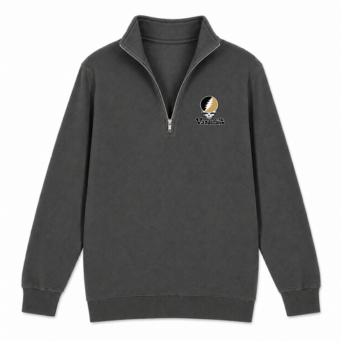 Vanderbilt Stealie Premium Unisex Quarter-Zip — Design: Vanderbilt University — Charcoal