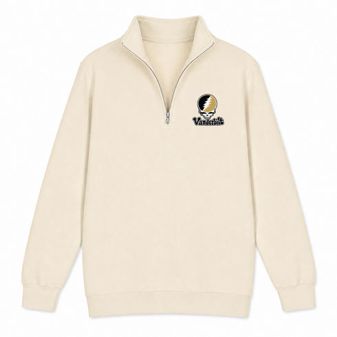 Vanderbilt Stealie Premium Unisex Quarter-Zip — Design: Vanderbilt University — Sand