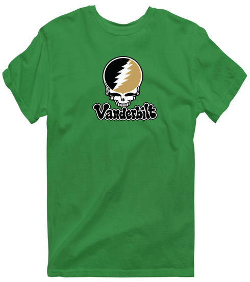 Vanderbilt Stealie Premium Unisex T-Shirt — Design: Vanderbilt University — Irish Green