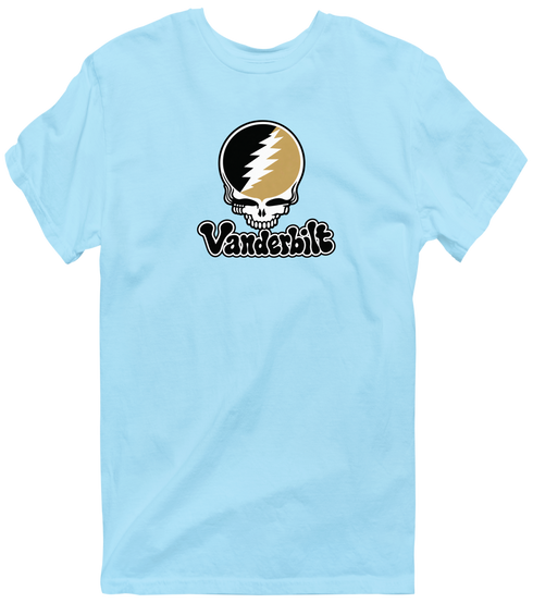 Vanderbilt Stealie Premium Unisex T-Shirt — Design: Vanderbilt University — Light Blue