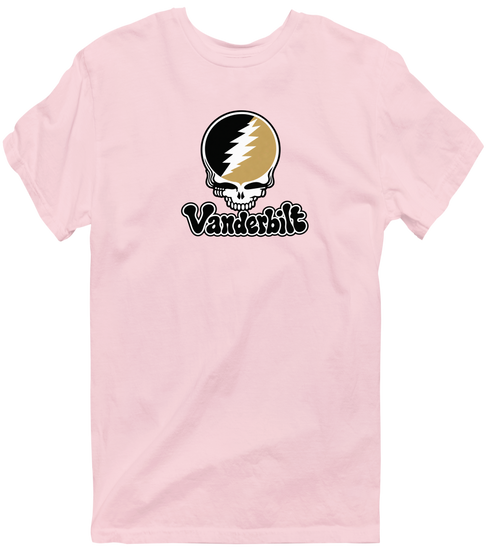 Vanderbilt Stealie Premium Unisex T-Shirt — Design: Vanderbilt University — Light Pink