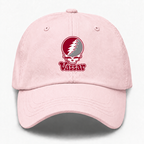 Vassar Stealie Premium Unisex Dad Hat — Design: Vassar College — Pink