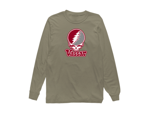 Vassar Stealie Premium Unisex Long-Sleeve — Design: Vassar College — Sandstone